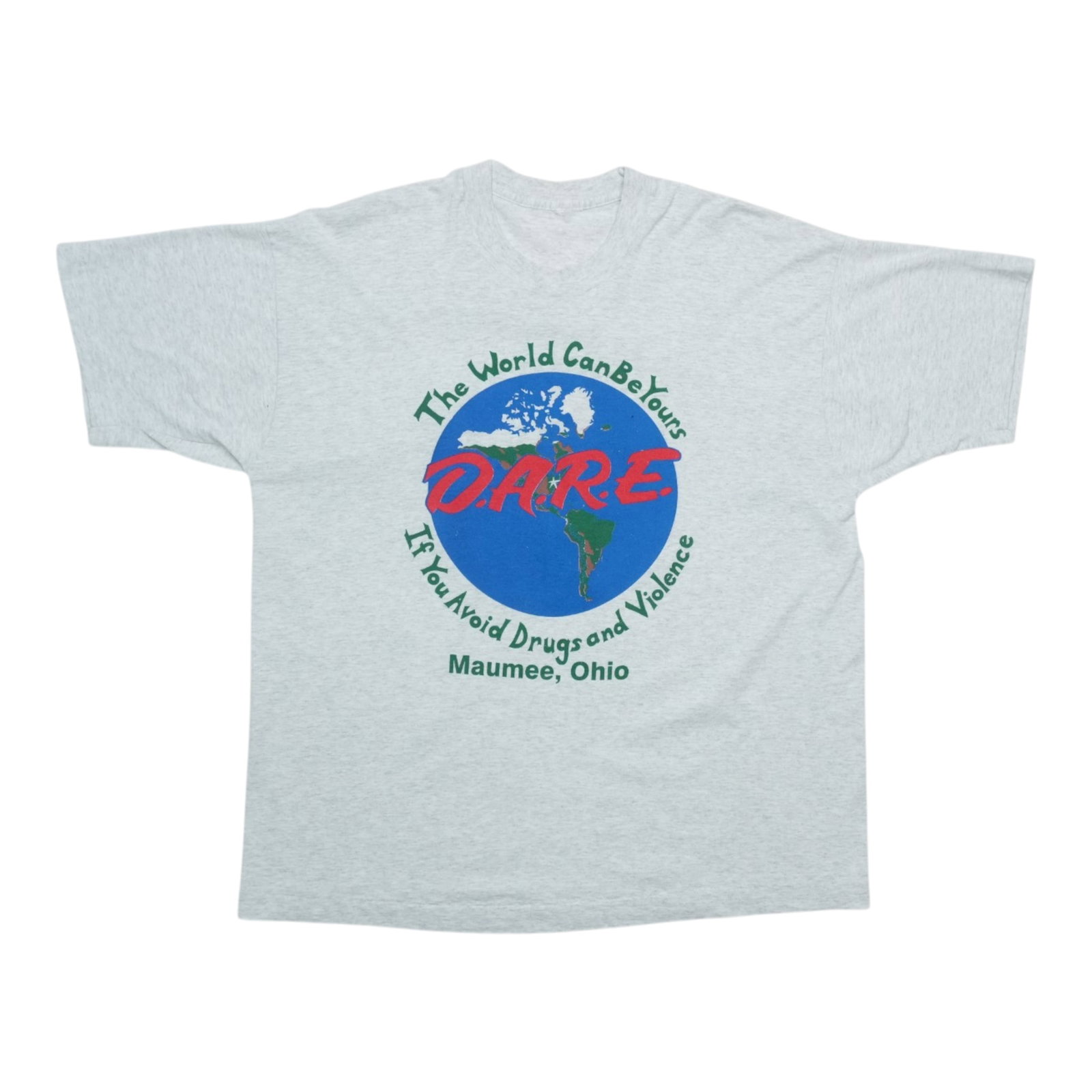 White 1990s D.A.R.E. Maumee Ohio Vintage Cotton T Shirt (1 of 4)