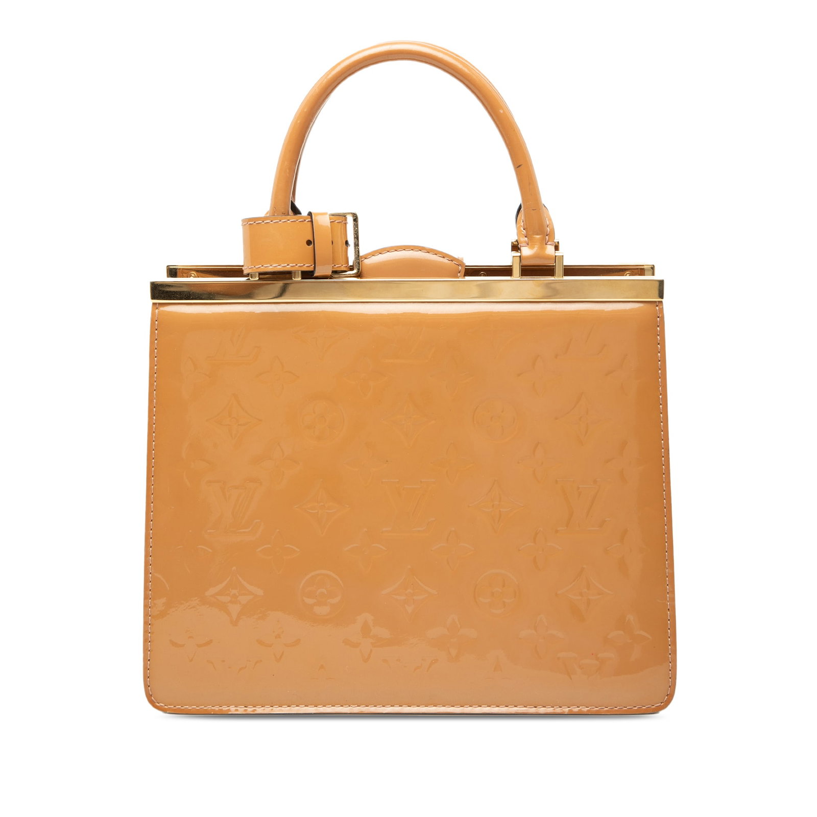 Louis Vuitton Deesse PM Monogram Vernis leather handbag: Louis Vuitton Deesse PM Monogram Vernis leather handbag Louis Vuitton Monogram Vernis Deesse PM handbag crafted with a vernis leather body, rolled leather handles, a metal frame, an open top with snap