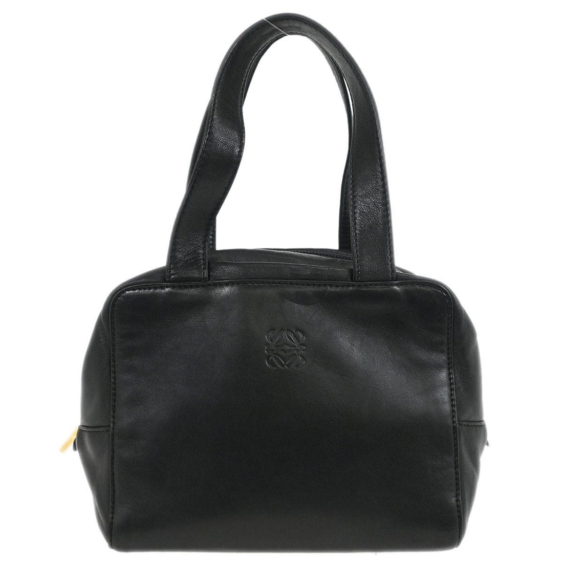 Loewe Anagram Mini Top Handle Bag Black Lambskin Leather (1 of 10)