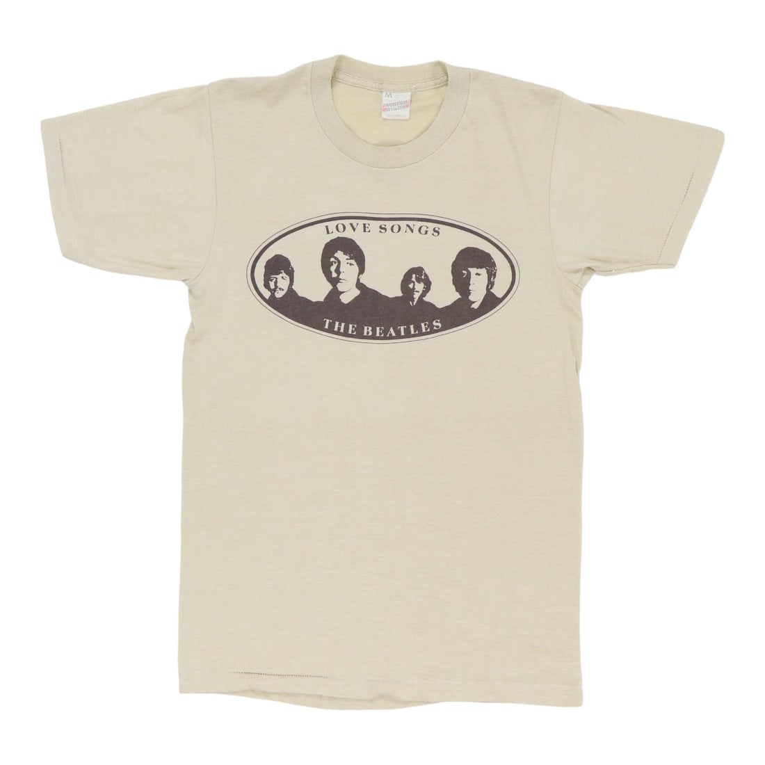 Vintage The Beatles Love Songs T Shirt Tan Medium: Vintage The Beatles Love Songs T Shirt Tan Medium Authentic original vintage 1980s The Beatles Love Songs shirt in tan. This is a true vintage shirt, not a modern reproduction. It has no back graphics