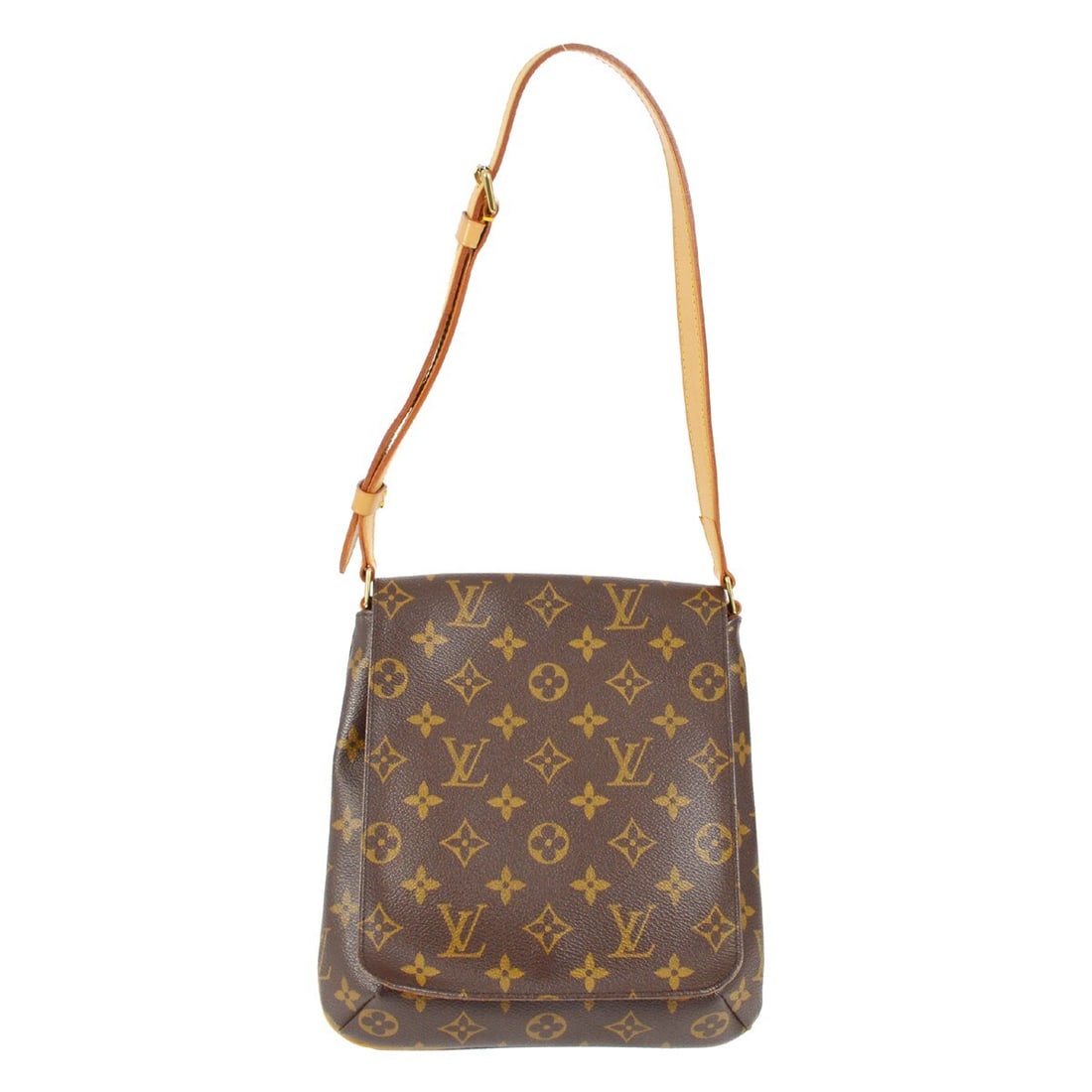 Louis Vuitton Musette Salsa Monogram Canvas Small Shoulder Bag M51258: Louis Vuitton Musette Salsa Monogram Canvas Small Shoulder Bag M51258 Vintage Louis Vuitton Musette Salsa short strap shoulder bag in brown Monogram canvas with leather trim and a canvas lining. This 