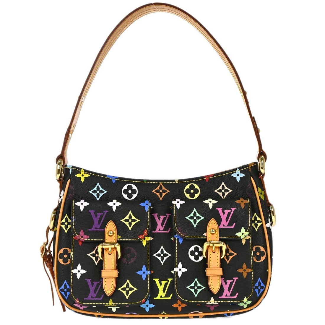 Louis Vuitton Lodge PM Black Monogram Multicolor Shoulder Bag M40054 (1 of 15)