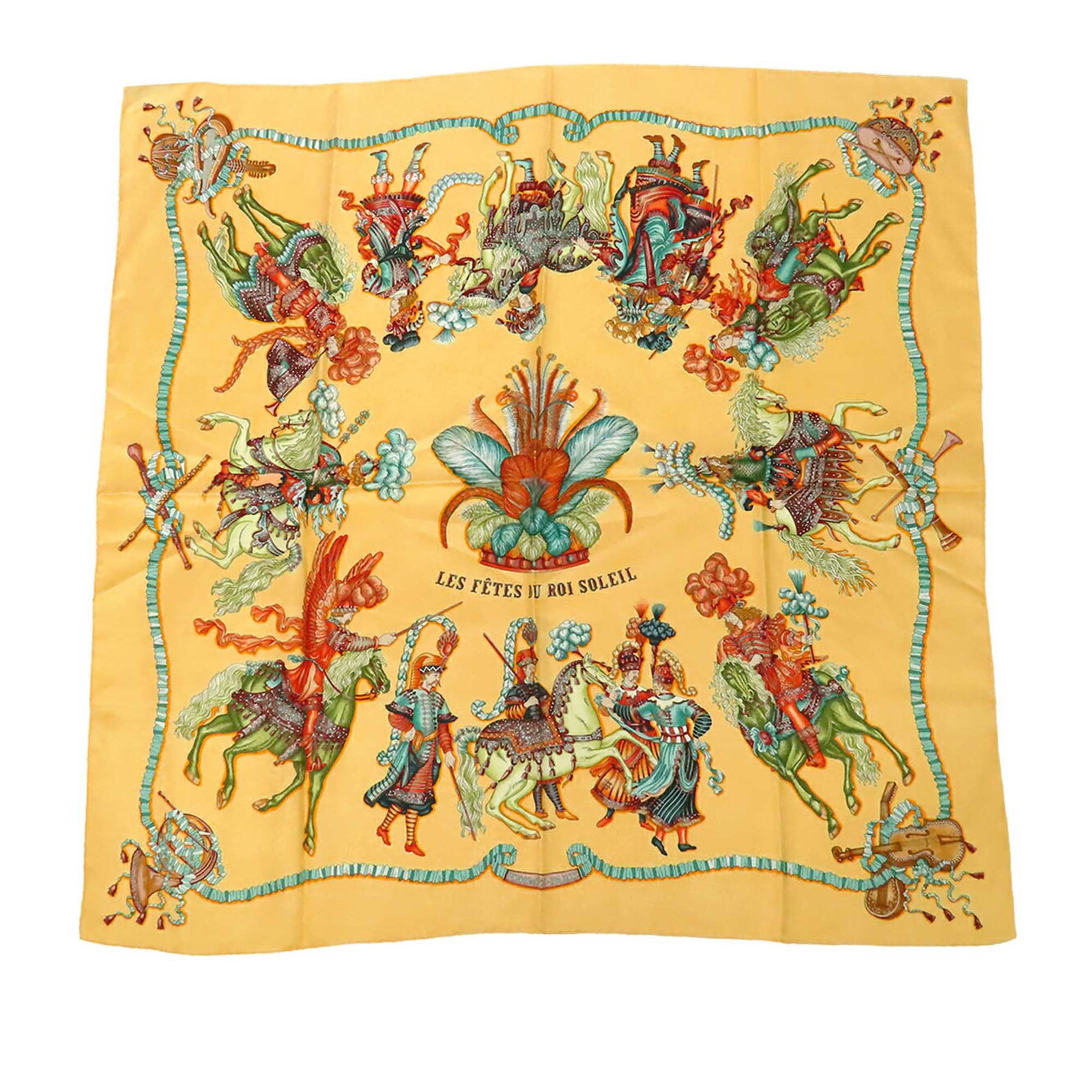 Hermes Les Fetes du Roi Soleil 90 silk scarf (1 of 11)