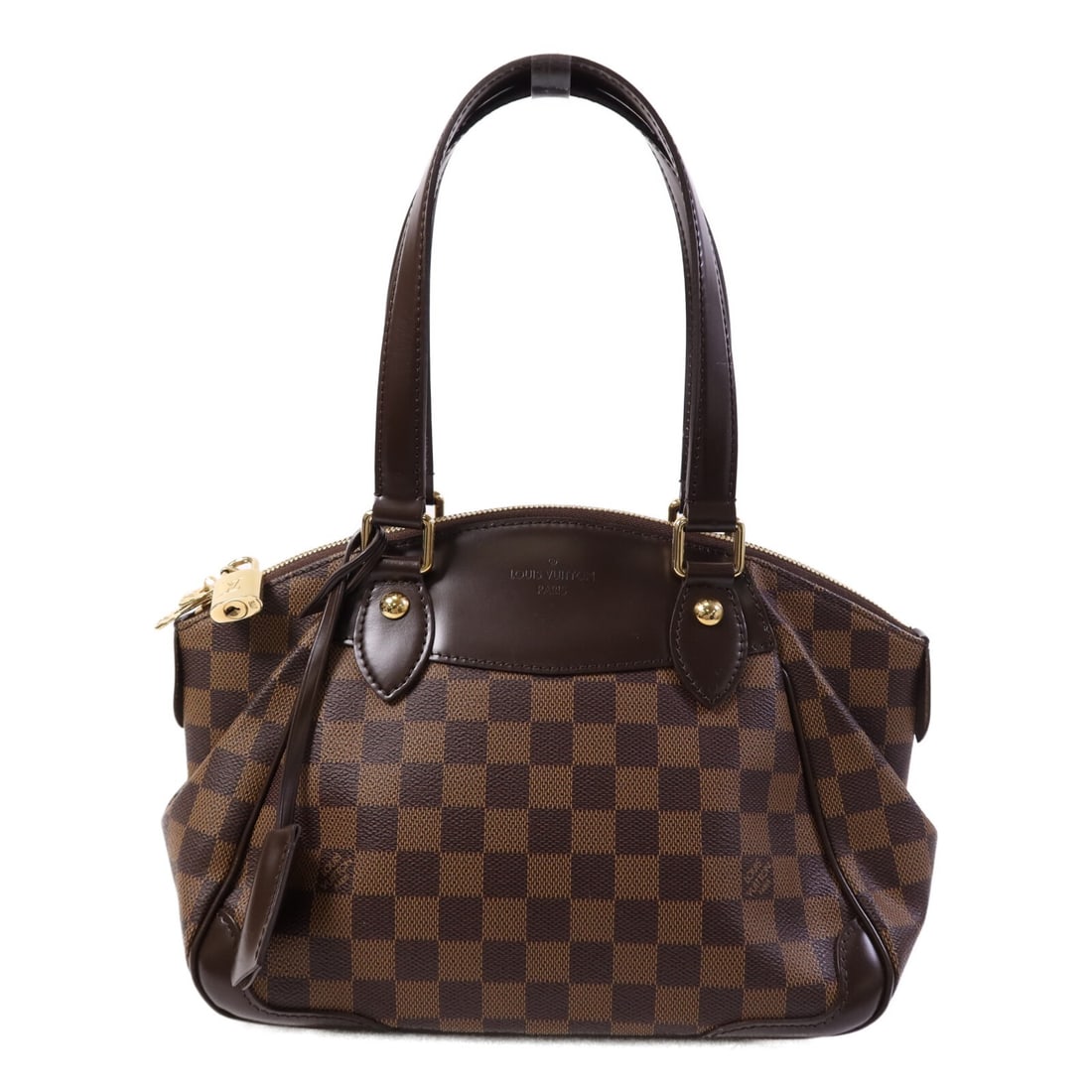 Louis Vuitton Verona PM Damier Shoulder Bag N41117 Brown: Louis Vuitton Verona PM Damier Shoulder Bag N41117 Brown Louis Vuitton Verona PM shoulder bag in Damier PVC coated canvas with a brown exterior. This women's shoulder bag features an interior open poc