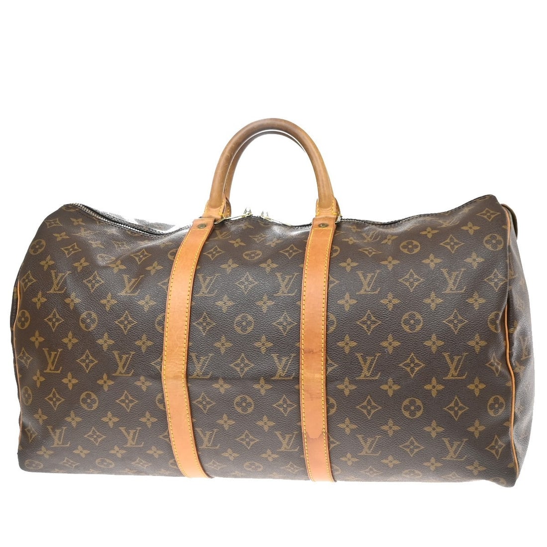 Louis Vuitton Keepall canvas travel bag brown: Louis Vuitton Keepall canvas travel bag brown Louis Vuitton Keepall Monogram travel bag in brown canvas. This unisex piece is made in France and remains a classic silhouette with a fair overall condit