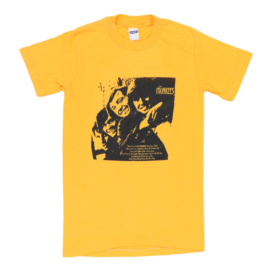 Yellow The Monkees Vintage Shirt 1980s Medium 50 50 Poly Cotton: Yellow The Monkees Vintage Shirt 1980s Medium 50 50 Poly Cotton Authentic vintage The Monkees shirt from the 1980s. This original shirt is not a modern reproduction and features a yellow colorway with
