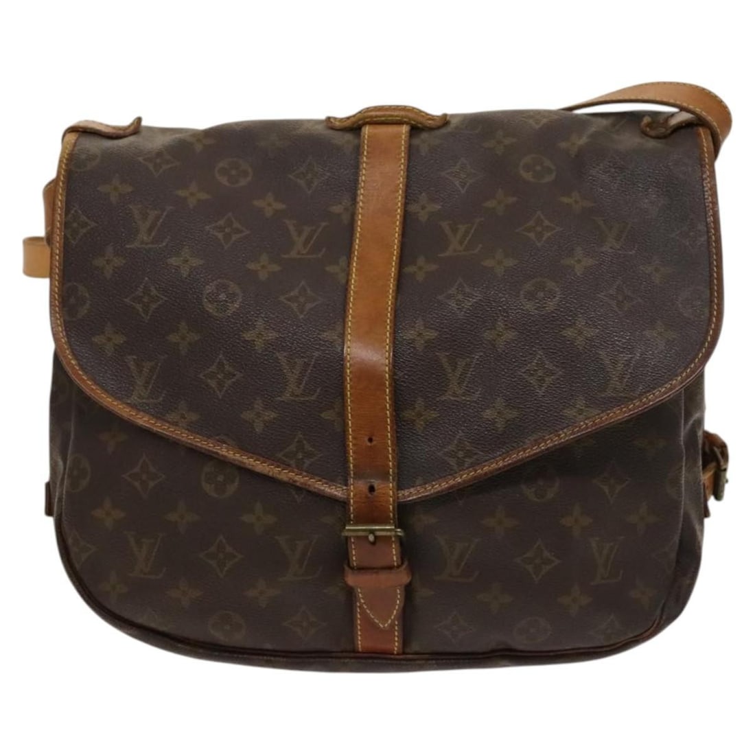 Louis Vuitton Saumur Brown Monogram Canvas Handbag (1 of 18)