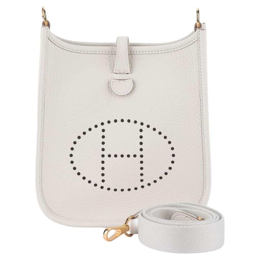 Hermes Evelyne Clemence Crossbody Bag Gris Pale with Box (1 of 12)
