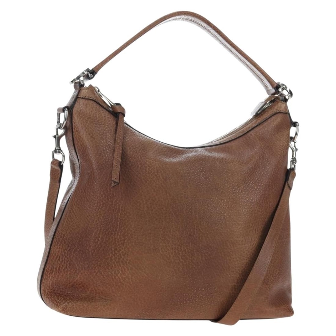 GUCCI 326514 Interlocking Leather 2way Handbag Brown Silver: GUCCI 326514 Interlocking Leather 2way Handbag Brown Silver Gucci Interlocking 2-way handbag in brown leather with silver-tone accents. This women's bag includes a dust bag and shoulder strap, and can