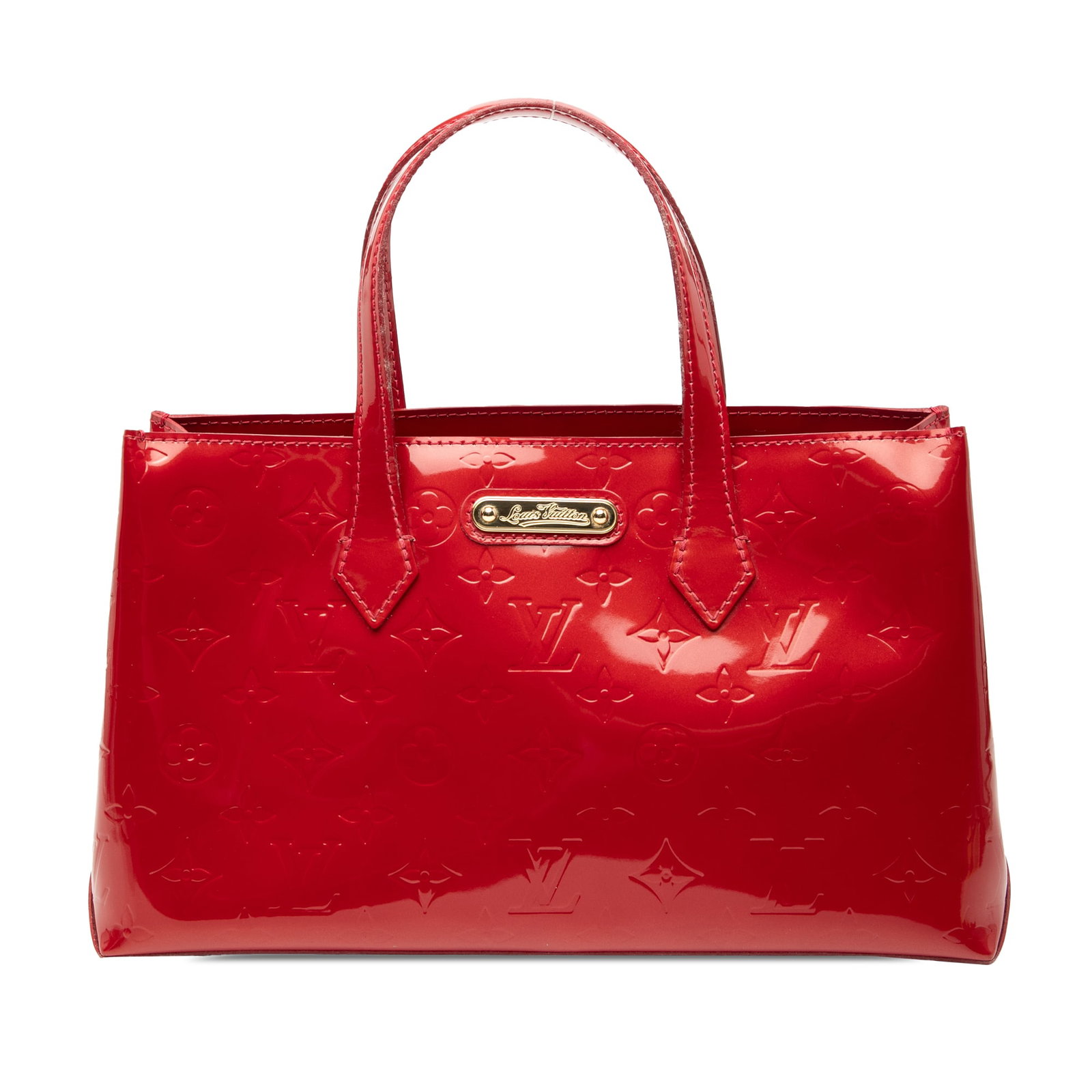 Louis Vuitton Wilshire PM Monogram Vernis Red Leather Bag (1 of 7)