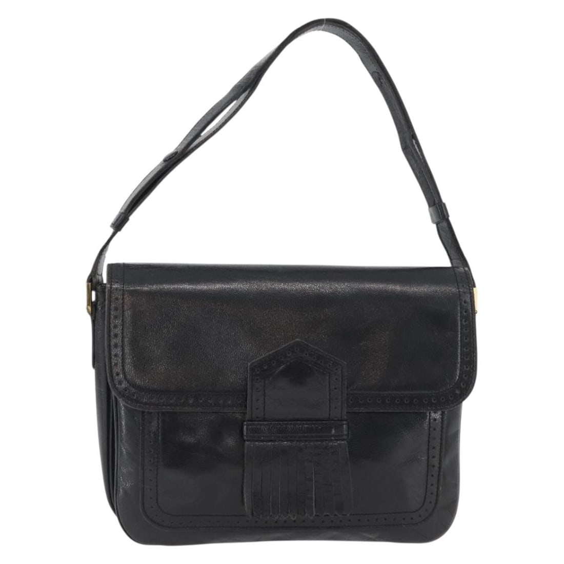 Saint Laurent Vintage Shoulder Bag Black Leather France (1 of 18)