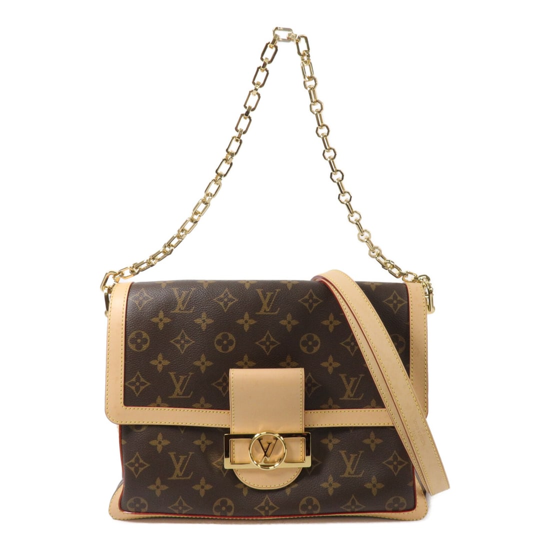 Louis Vuitton Dauphine Soft GM Monogram Shoulder Bag M47149 Brown: Louis Vuitton Dauphine Soft GM Monogram Shoulder Bag M47149 Brown A Louis Vuitton Dauphine Soft GM 2way shoulder bag in brown Monogram x PVC coated canvas. This model is identified as M47149 and featu