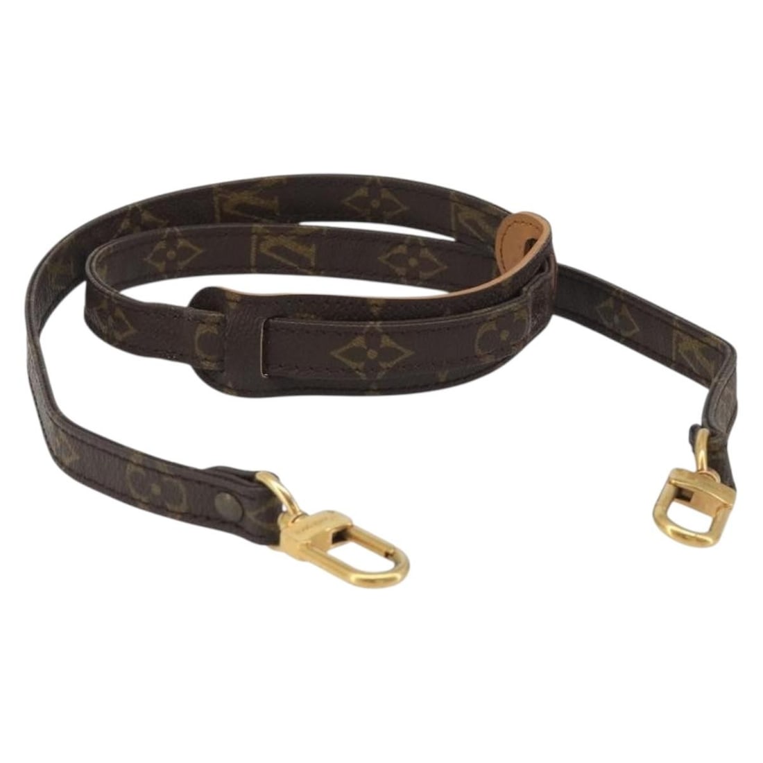 Louis Vuitton Monogram Canvas LV Shoulder Strap 38.6 in: Louis Vuitton Monogram Canvas LV Shoulder Strap 38.6 in Monogram shoulder strap in Monogram Canvas with a width of approximately 1.5 cm (0.6 inch). Condition is ranked B with reasonable wear and tear.