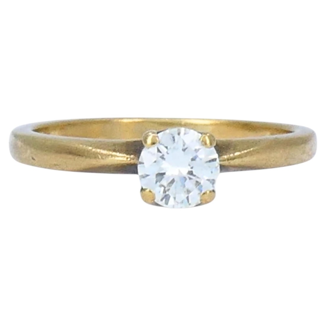 Size 4 9k Gold Diamond Solitaire Ring 0.30 Carat J VS2 (1 of 9)
