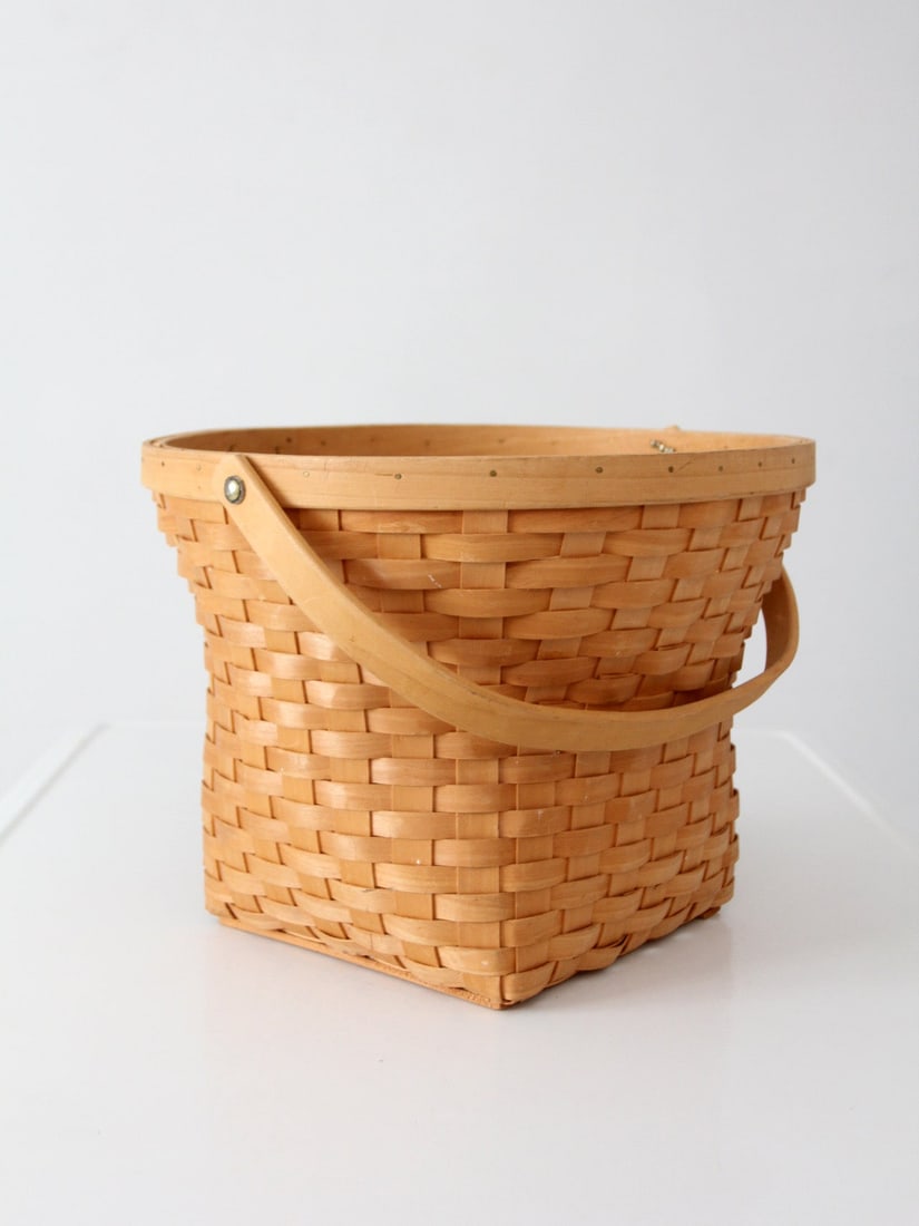 Bentwood Handle Splint Weave Storage Basket (1 of 15)