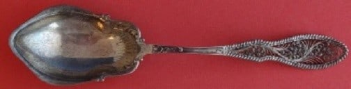 Dirksen Pattern F Sterling Silver Berry Spoon 8 3/4 Inches: Dirksen Pattern F Sterling Silver Berry Spoon 8 3/4 Inches This exquisite berry spoon features the elegant Pattern F by Dirksen, crafted from high-quality sterling silver. Measuring 8 3/4 inches, this