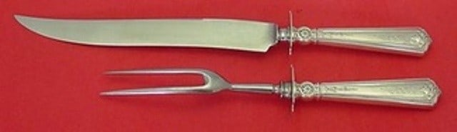 2 Piece Roast Carving Set Durgin Victorian Sterling Silver (1 of 1)