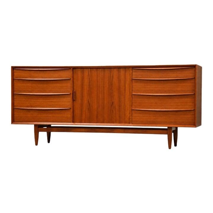 Falster Danish Modern Teak Sideboard Credenza 75" Refinished (1 of 9)