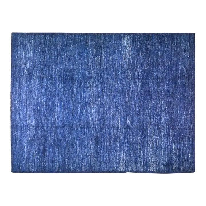 Navy Blue Wool Moroccan Rug with Abstract Pattern 10'7" x 14' (1 of 6)