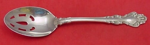 Reed and Barton Spanish Baroque Sterling Silver Pierced Serving Spoon 8 5/8": Reed and Barton Spanish Baroque Sterling Silver Pierced Serving Spoon 8 5/8" Elevate your dining experience with this exquisite serving spoon from Reed & Barton, crafted in the iconic Spanish Baroque 
