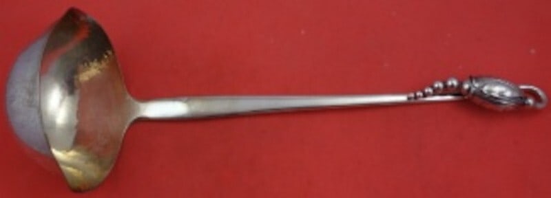 Georg Jensen Blossom Sterling Silver 13 Inch Soup Ladle Heirloom: Georg Jensen Blossom Sterling Silver 13 Inch Soup Ladle Heirloom This exquisite soup ladle from the Blossom pattern by Georg Jensen is crafted from high-quality sterling silver and measures 13 inches 