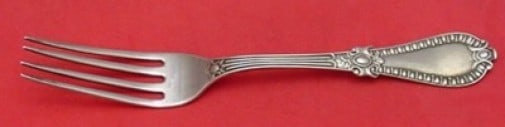 Wood & Hughes Gadroon Coin Silver Dinner Fork 7.75 inches (1 of 2)