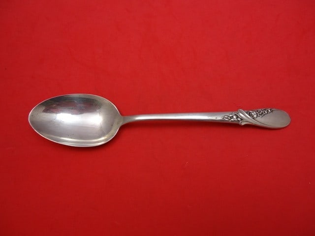 May Melody International Sterling Silver Serving Spoon 8.5 Inch (1 of 2)