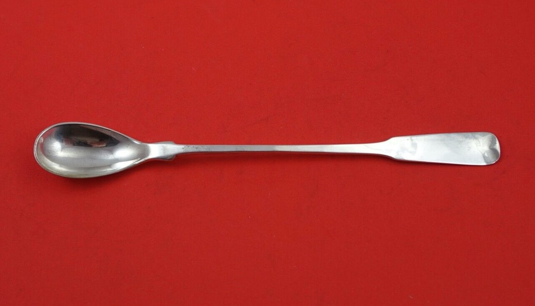 Old Newbury Crafters Sturbridge Sterling Silver Iced Tea Spoon 8 Inch (1 of 2)