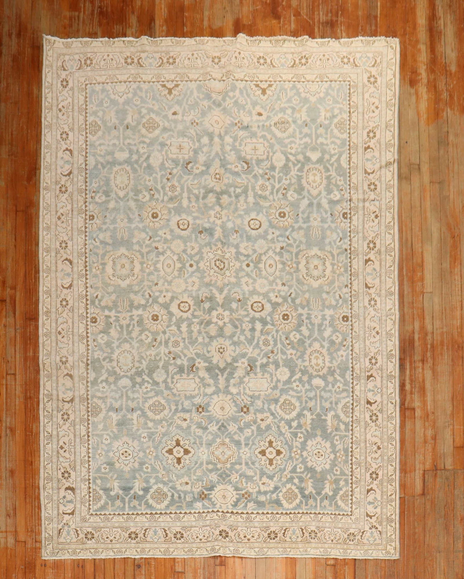 1940s Malayer Persian Rug in Blue 6' 11" x 10': 1940s Malayer Persian Rug in Blue 6' 11" x 10' A pre-owned Persian Malayer rug from the 1940s in a blue colorway. This piece is identified as an intermediate-grade Malayer rug. Specifications Title: B