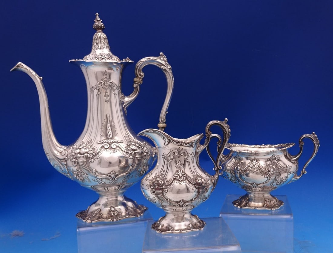 Reed Barton Francis I Sterling Silver 3 Piece Demitasse Set (1 of 16)