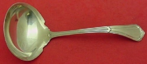 Dominick and Haff La Salle Sterling Silver Ladle 6 5/8 Gravy: Dominick and Haff La Salle Sterling Silver Ladle 6 5/8 Gravy Sterling silver gravy ladle in the La Salle pattern by Dominick & Haff. It dates to the 1900-1940 period, is made in the United States, and