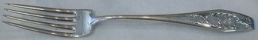Gorham Wreath sterling silver dinner fork 7 3/4": Gorham Wreath sterling silver dinner fork 7 3/4" Sterling silver dinner fork in the Wreath pattern by Gorham. This pre-owned piece is monogrammed, with monograms that may vary, and remains in excellen