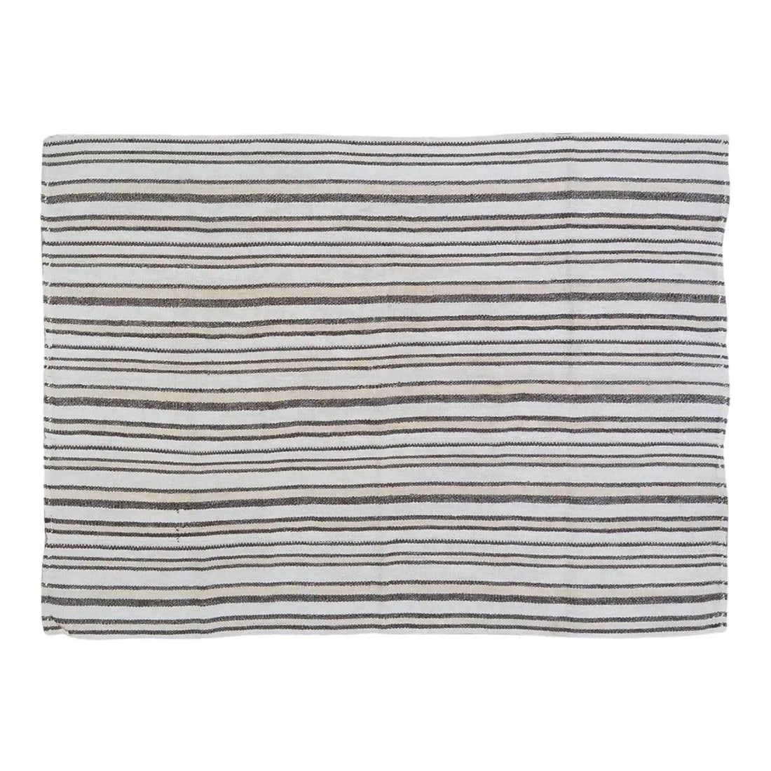 Turkish Hemp Flatweave Area Rug 4'6" x 6'1" Vintage Tan Textile: Turkish Hemp Flatweave Area Rug 4'6" x 6'1" Vintage Tan Textile This vintage Turkish flatweave hemp rug is crafted using traditional rug-making techniques, highlighting timeless craftsmanship and arti