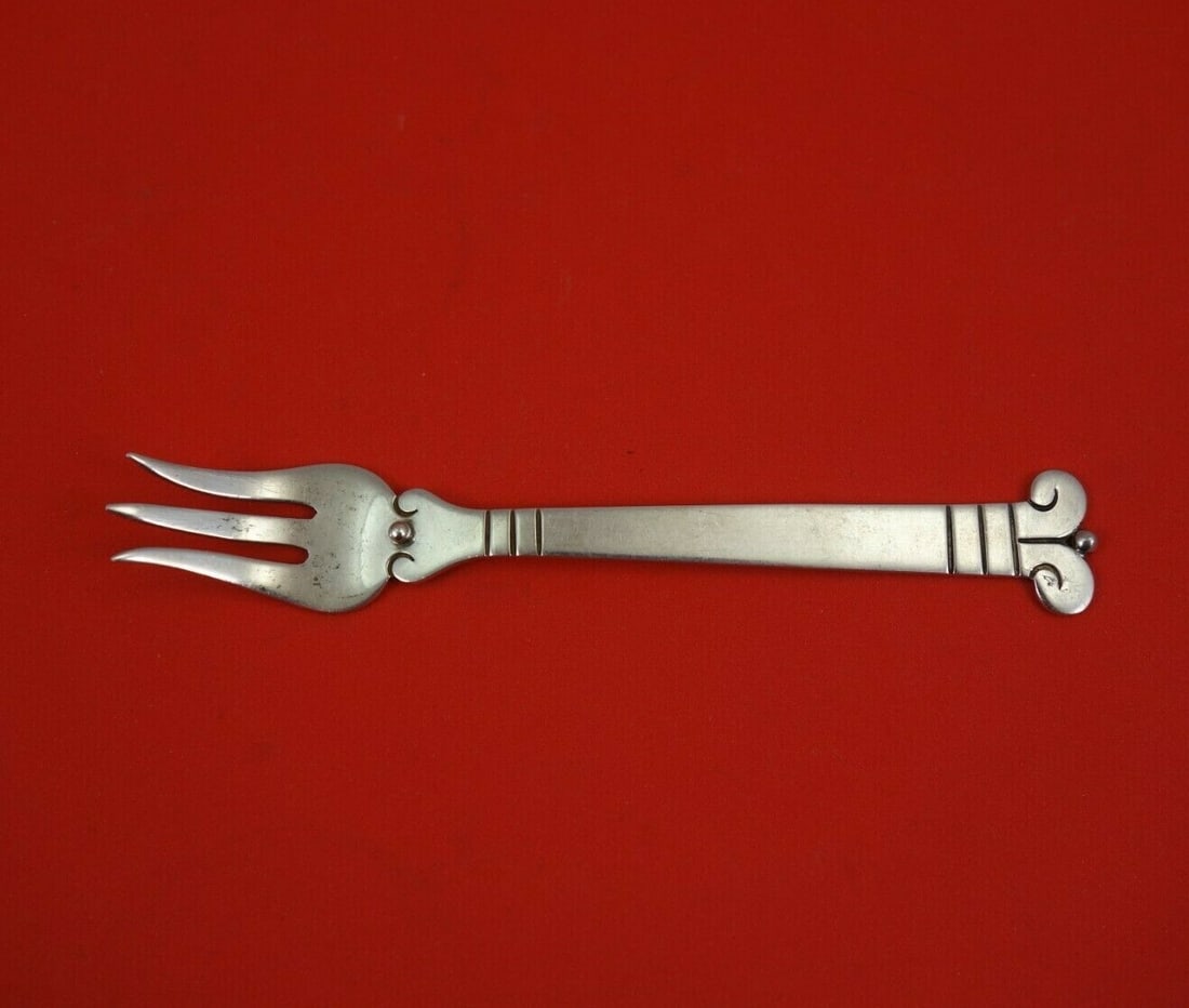 Hector Aguilar Aztec Sterling Silver Cocktail Fork 5 Inches (1 of 3)