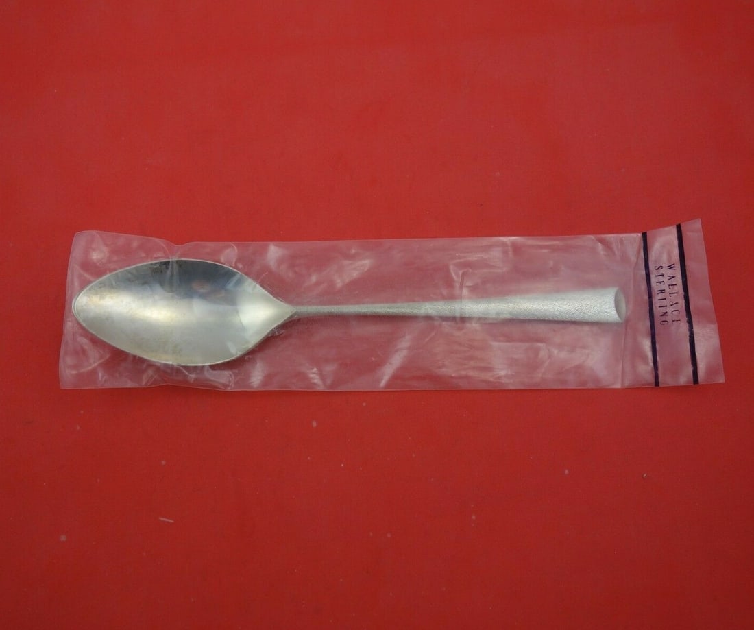 Wallace Royal Satin Sterling Silver Serving Spoon 8 3/4" New (1 of 3)