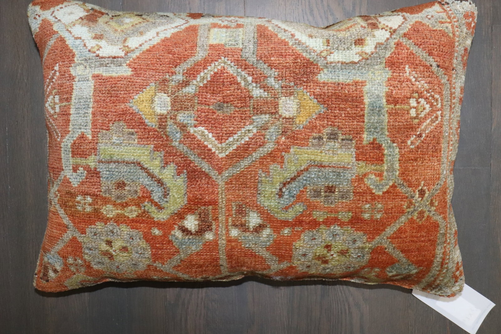 1' 3" x 1' 10" Persian Malayer Carpet Pillow Rust: 1' 3" x 1' 10" Persian Malayer Carpet Pillow Rust Large pillow made from an early 20th century Persian Malayer carpet in a rust colorway. This pre-owned decorative pillow retains the character of an a