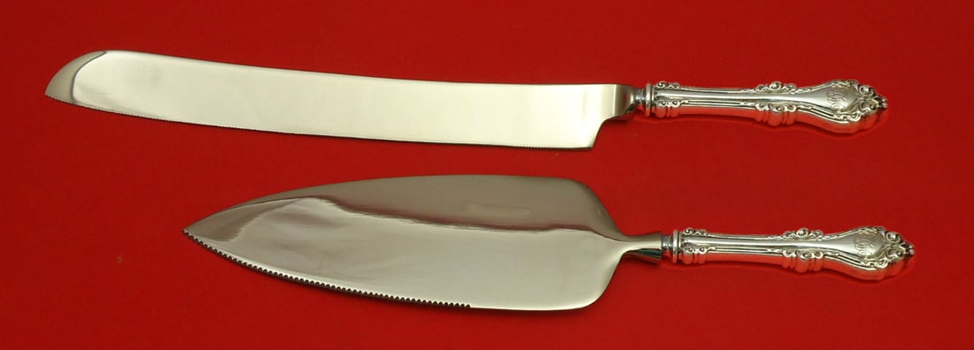 Alvin Lorraine sterling silver 2 piece cake serving set: Alvin Lorraine sterling silver 2 piece cake serving set This custom-made two-piece wedding cake set from the Lorraine pattern by Alvin features hollow handles crafted from sterling silver and stainles