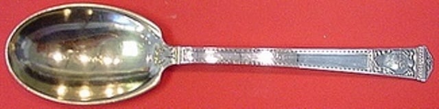 Tiffany & Co San Lorenzo Sterling Silver Preserve Spoon 7 1/8 Inches (1 of 2)