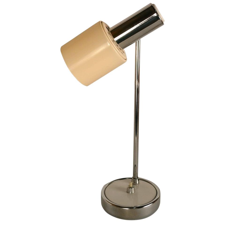Adjustable Chrome Italian Desk Lamp with Swivel Shade (1 of 7)