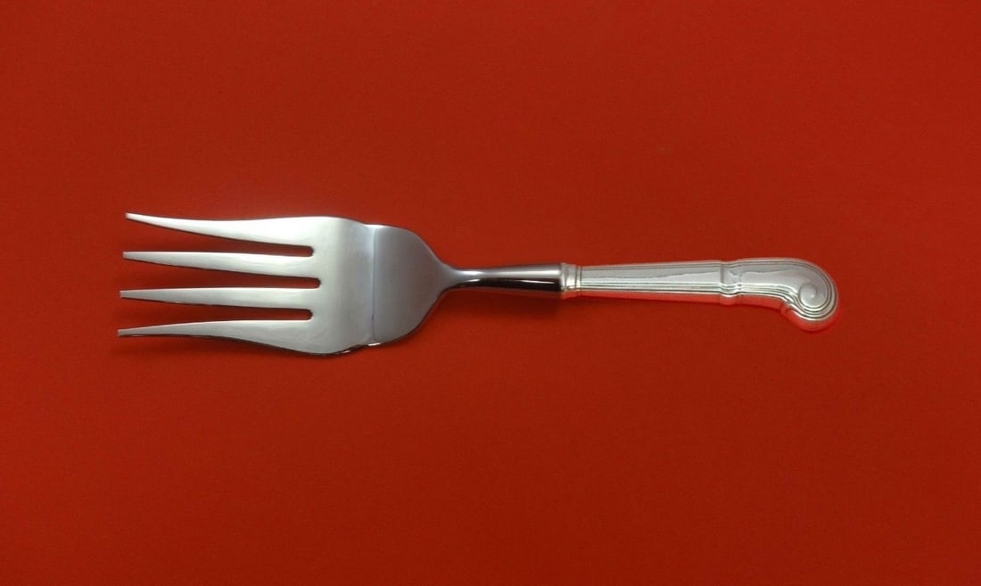 Tiffany & Co Castilian Sterling Silver Buffet Fork Custom Made 8.5": Tiffany & Co Castilian Sterling Silver Buffet Fork Custom Made 8.5" This exquisite buffet fork is part of the Castilian pattern by Tiffany & Co., crafted from high-quality sterling silver. Measuring 8
