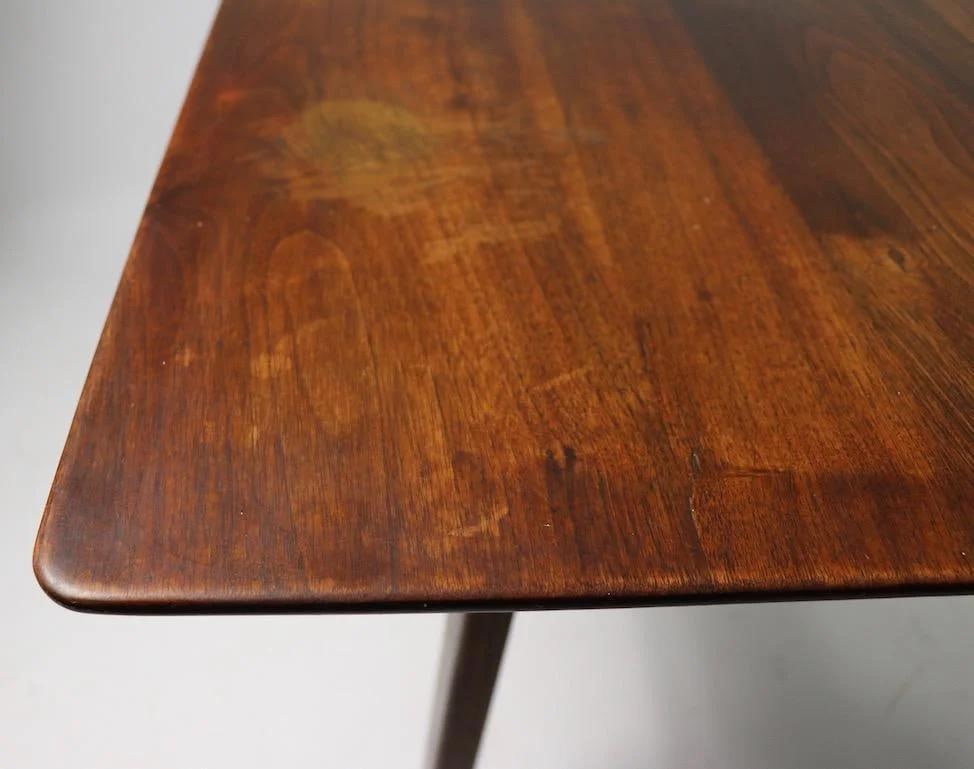 Jens Risom Walnut Square Table 32x32 Brown Design - 10