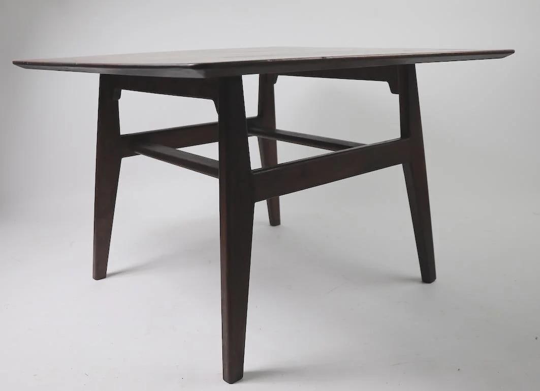 Jens Risom Walnut Square Table 32x32 Brown Design - 2