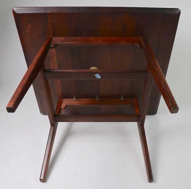 Jens Risom Walnut Square Table 32x32 Brown Design - 5