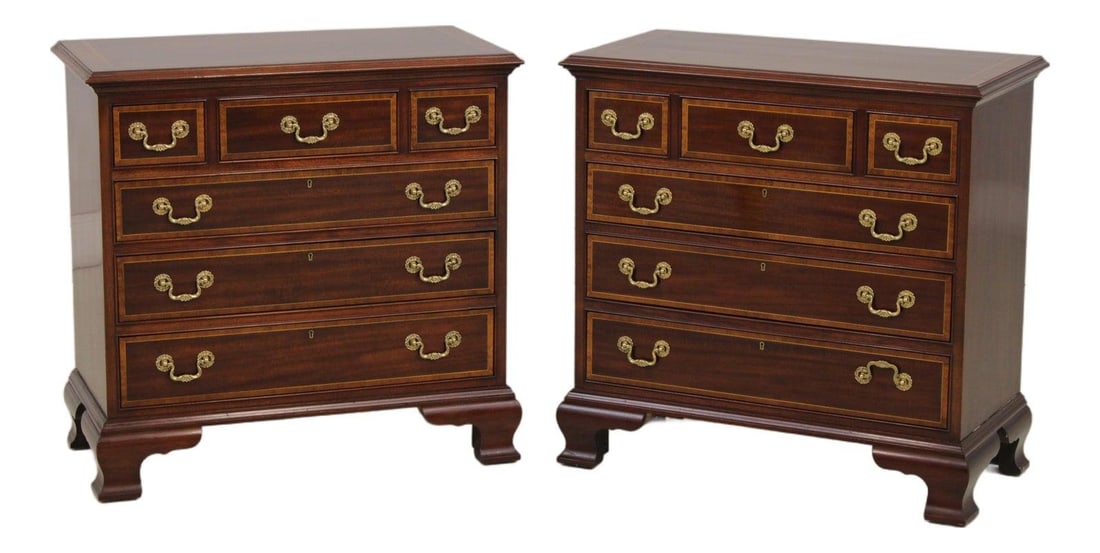 Pair of Mahogany Bedside Chests Councill Craftsmen 32w x 16d x 31h (1 of 10)
