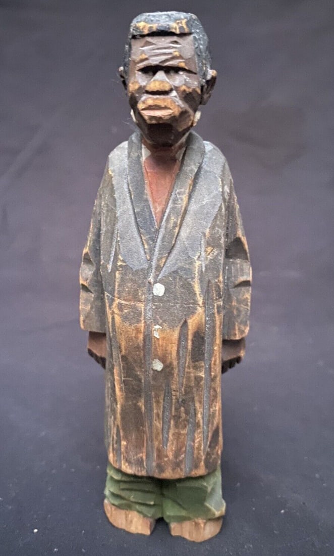 George A. Nelson Folk Art Wood Carving of Judge Shokan NY (1 of 9)