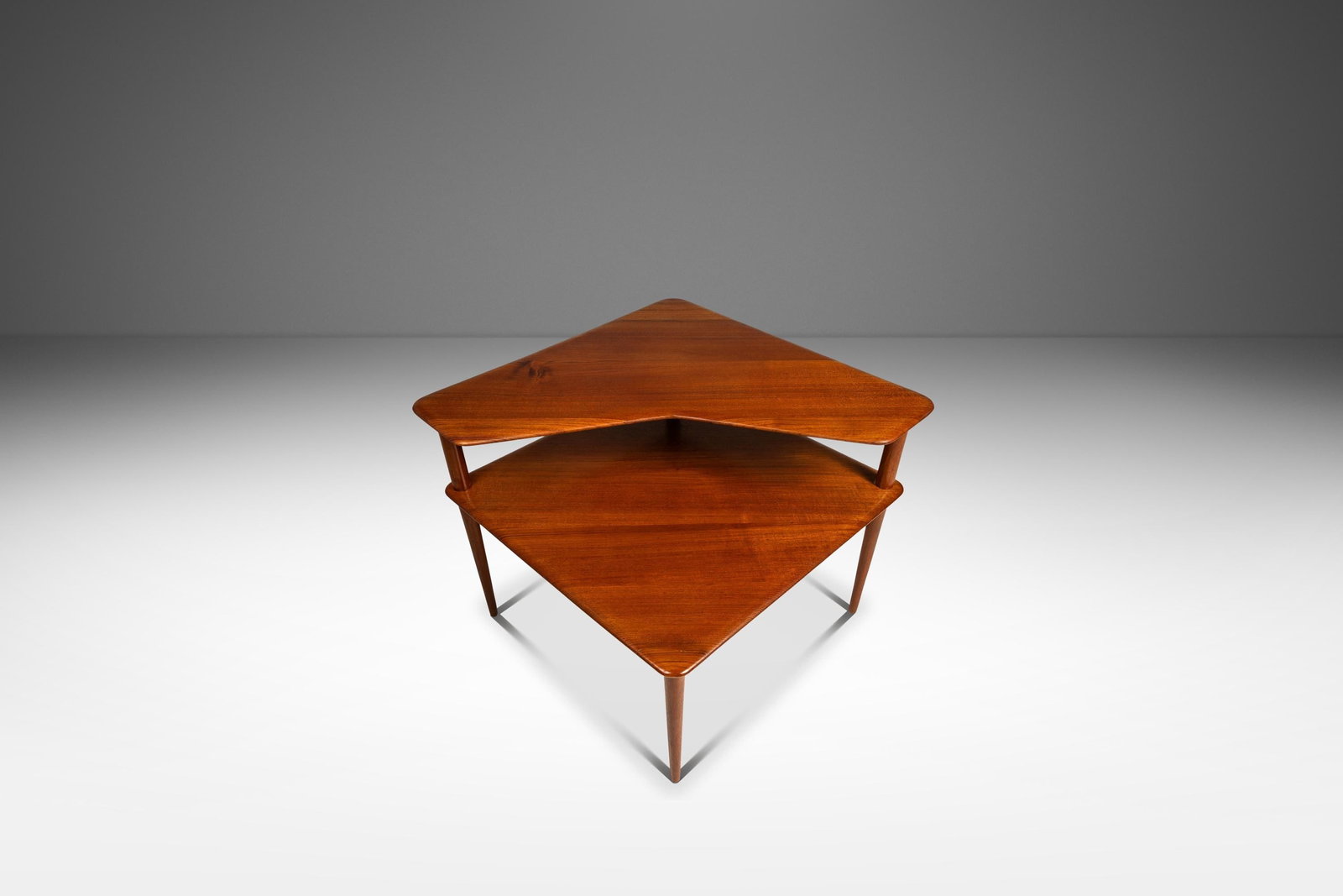 Danish Mid-Century Modern 'Minerva' Two-Tiered Teak Table by Hvidt & Molgaard 1960s (1 of 10)