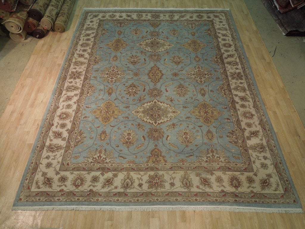 Handwoven 9 x 12 Teal Green Chobi Rug from Pakistan (1 of 6)