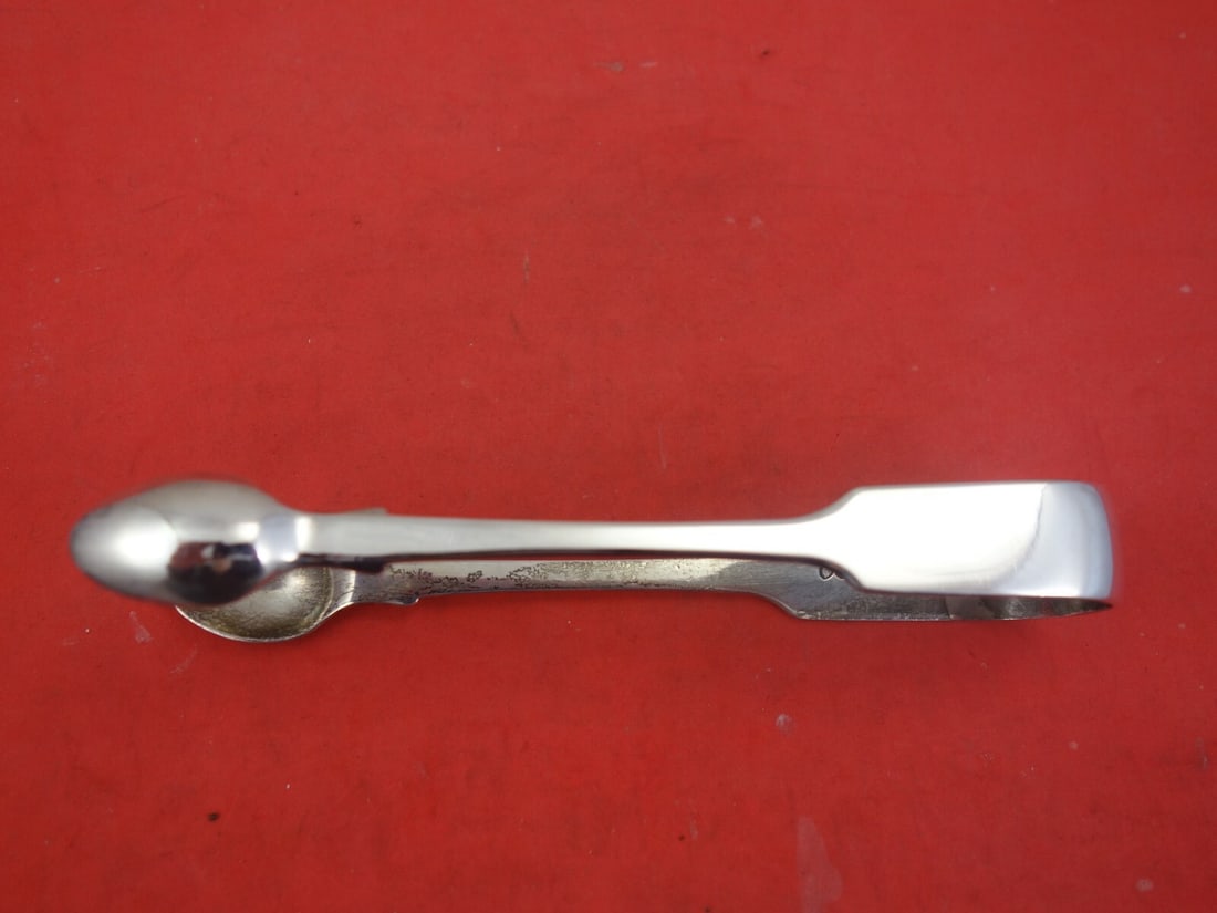 MC Mary Chawer 1839 English Sterling Silver Sugar Tongs 5 5/8 Vintage: MC Mary Chawer 1839 English Sterling Silver Sugar Tongs 5 5/8 Vintage This vintage sugar tong, crafted by Mary Chawer in London in 1839, showcases exquisite English sterling silver craftsmanship. Meas