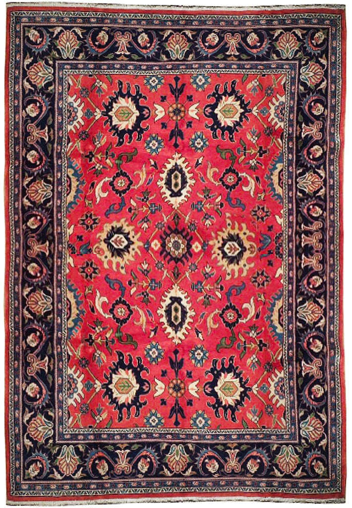 Handcrafted Salmon Pink Persian Mahal Rug 7' x 10' 6" (1 of 6)