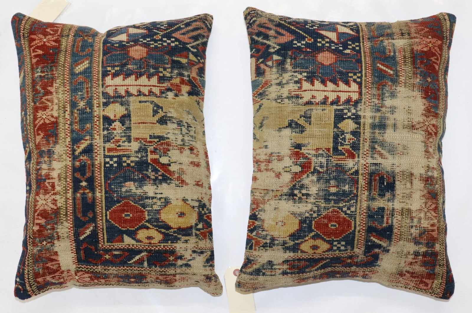 Pair of Caucasian rug pillows from a late 19th century carpet (1 of 4)